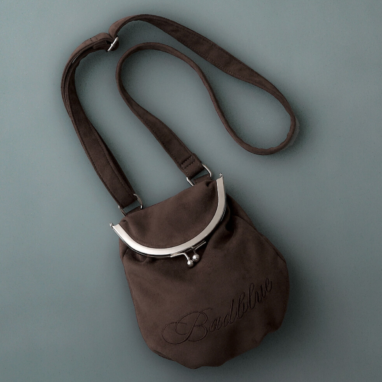 ｜BadBlue｜ Suede Purse Crossbody Bag Brown