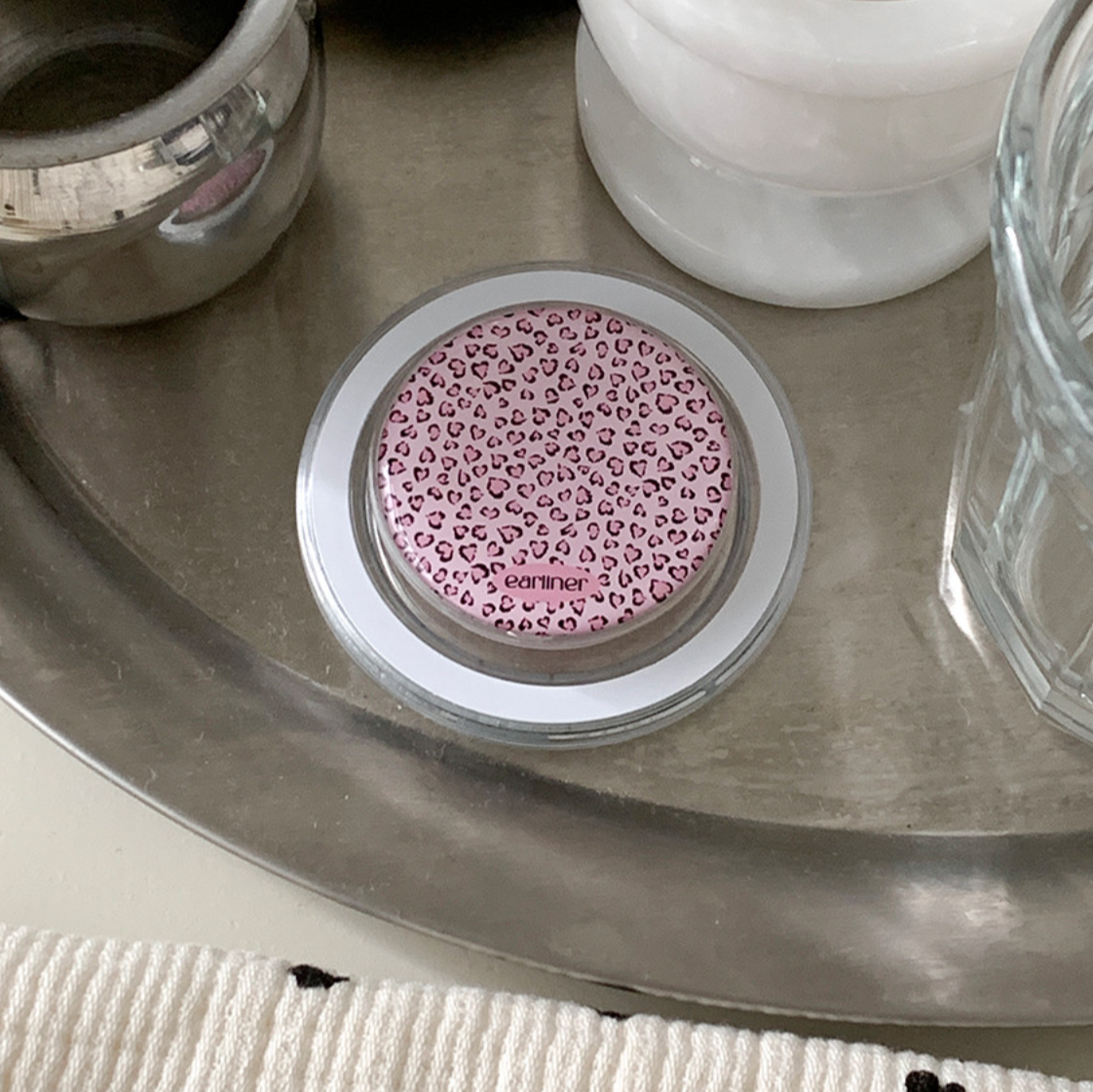 ｜earliner｜ Leopard Pink Heart MagSafe Grip Tok