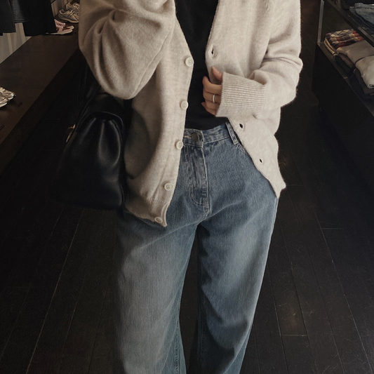 ｜SLOWAND｜ # SLOWMADE Corduroy Washed-Wide Denim Pants