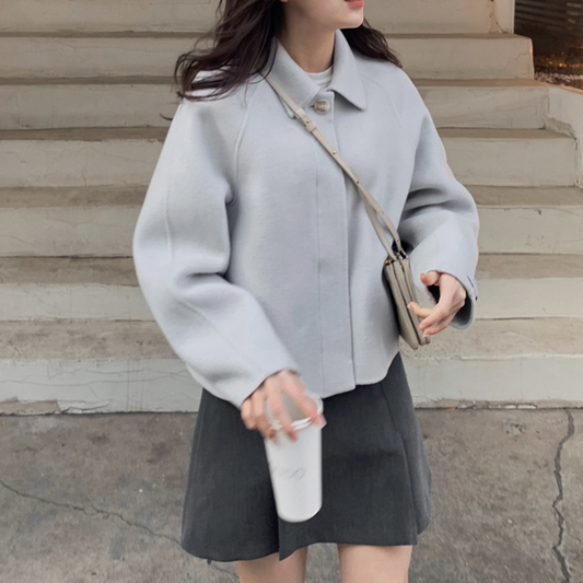 ｜SLOWAND｜ # SLOWMADE Hidden Handmade Short Coat (PRE-ORDER)