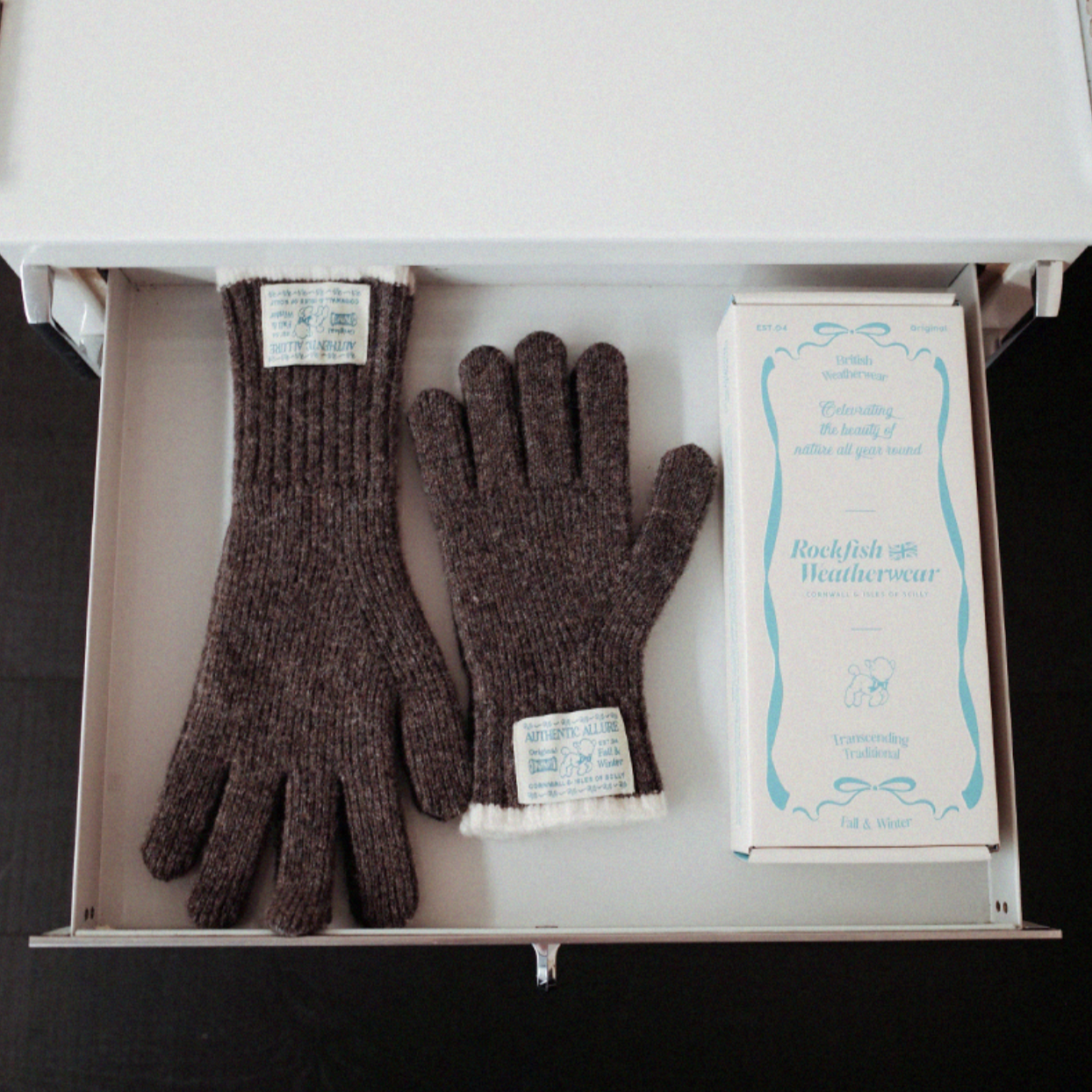 ｜Rockfish Weatherwear｜ WOOLY TWOTONE SHORT GLOVES