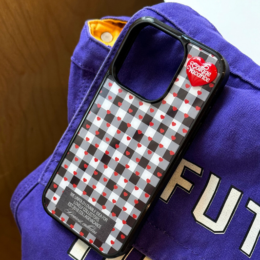 ｜collagevacance｜ Heart Logo Pendant Glass Bumper Case (Heart Type)