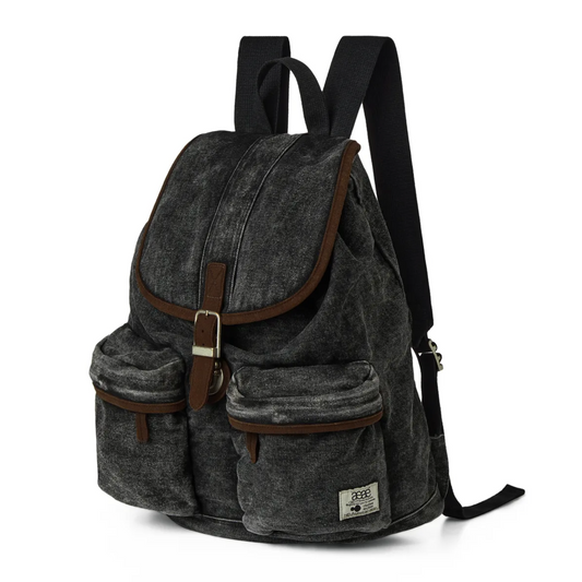 ｜aeae｜ OUT POCKET DENIM BACKPACK ｜BLACK｜