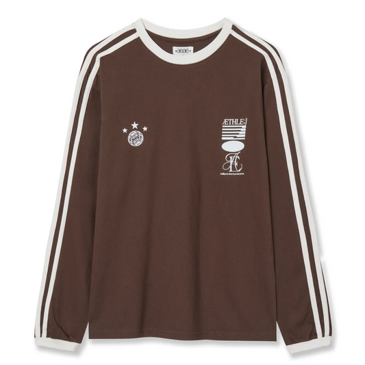 ｜aeae｜ ATHLETE STRIPE L/S ｜BROWN｜