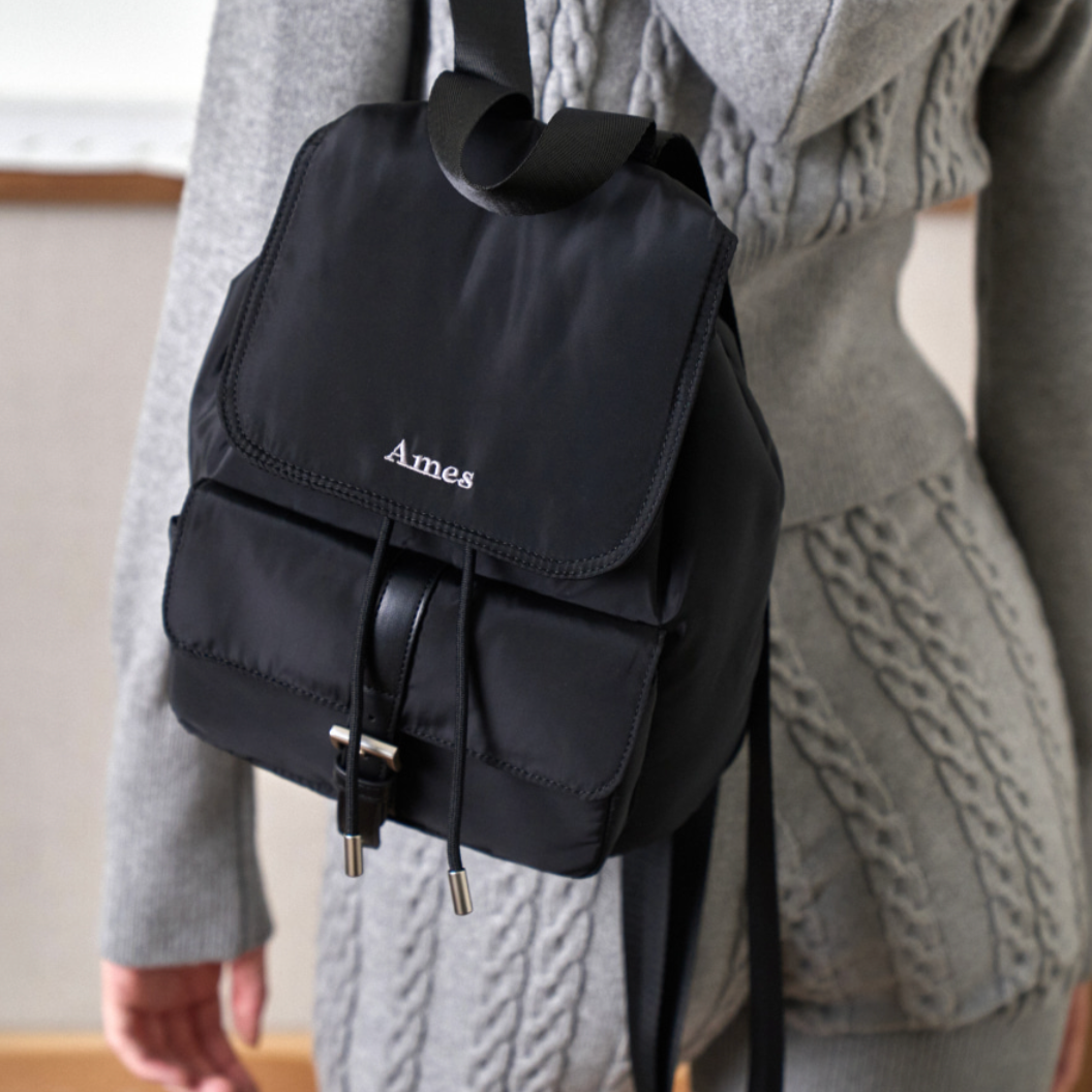 ｜Ames｜ BASIC LOGO BACKPACK BLACK
