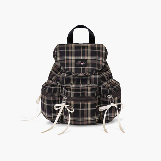 ｜fennec｜ Berry Pocket Backpack (Check Brown)