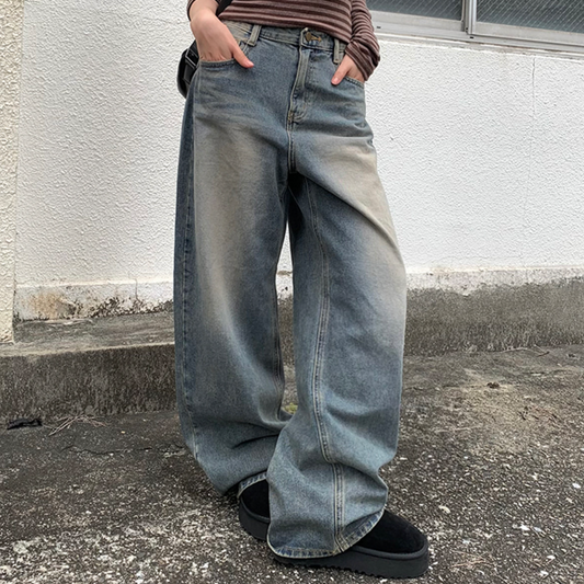 ｜anyonemore｜ Kez Vintage Washing Wide Denim Pants