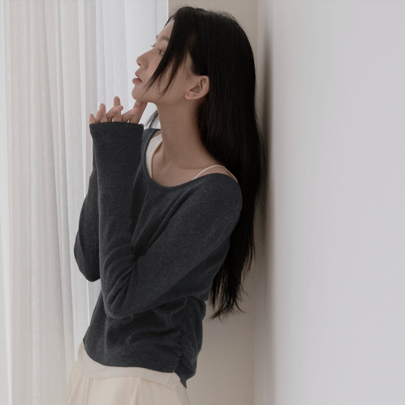 ｜SLOWAND｜ Falling Layering Sleeveless & Knit Set