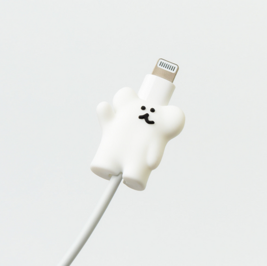 ｜Dinotaeng｜ Bobo Cap Cable Protector - White BOBO