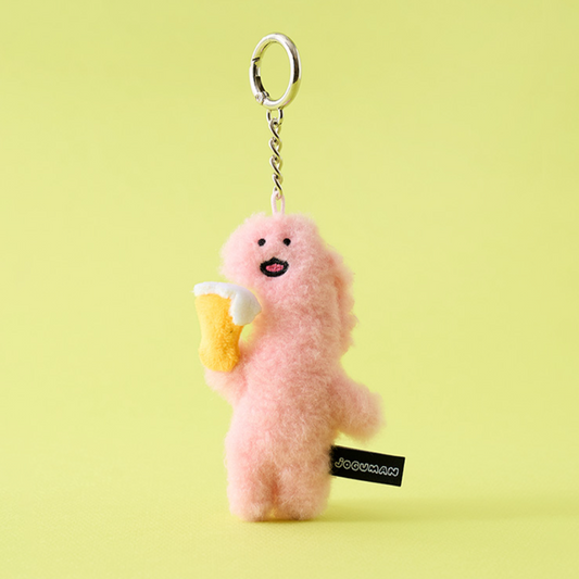 ｜JOGUMAN STORE｜ PARADOX Mini Plush Face Keyring (Beer)