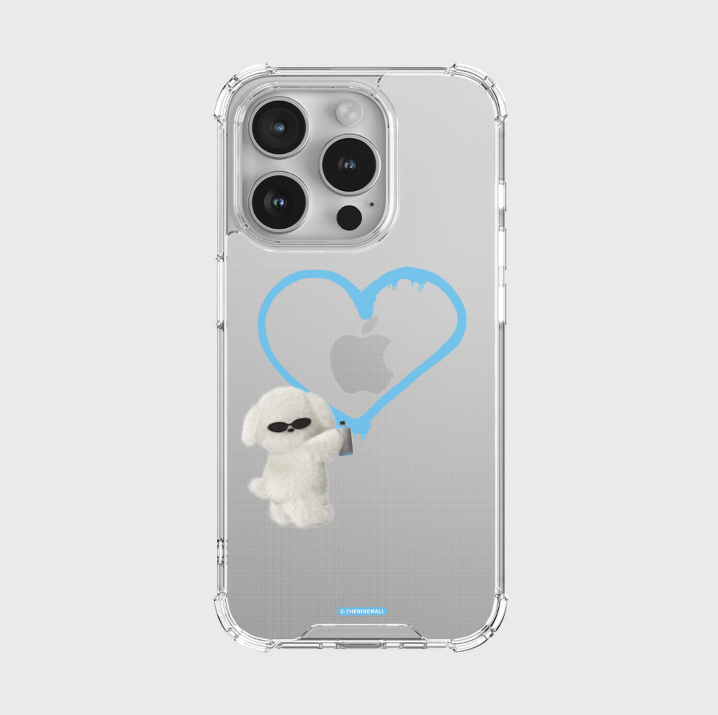 ｜THENINEMALL｜ Graffiti Heart Ppokku Clear Phone Case