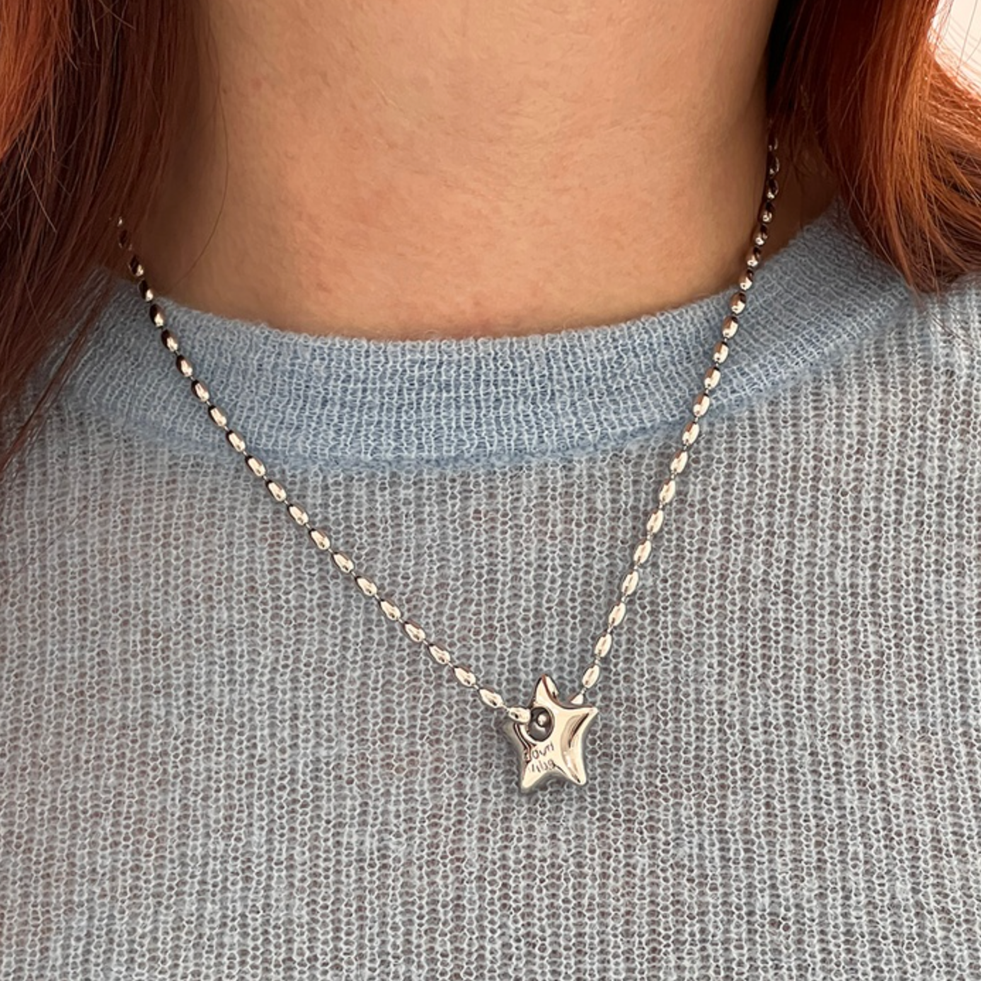 ｜AUGUST HARMONY｜ Star Oval Ball Chain Necklace