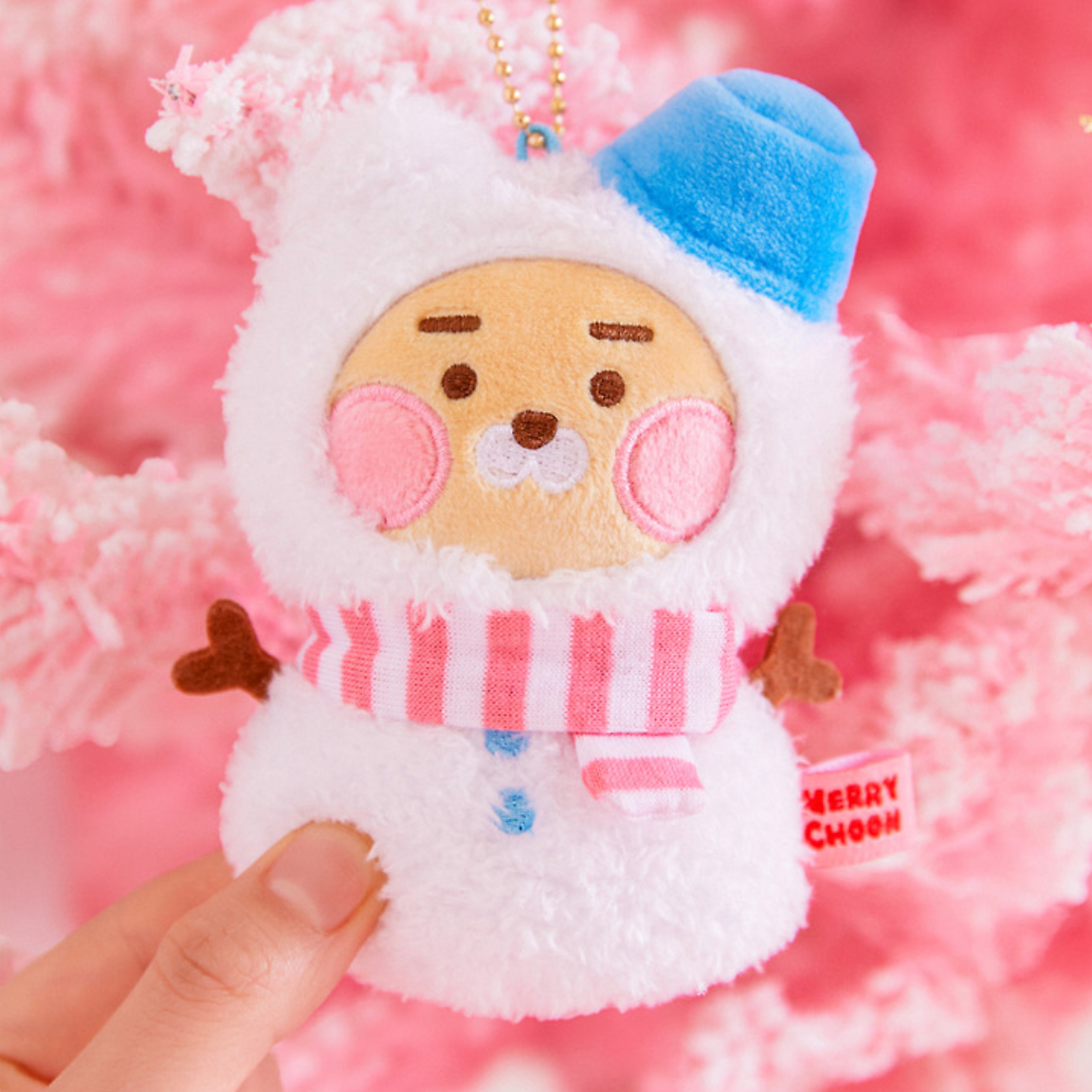 ｜Kakao Friends｜ Merry Choon Christmas Snowman Keyring Doll Little Ryan