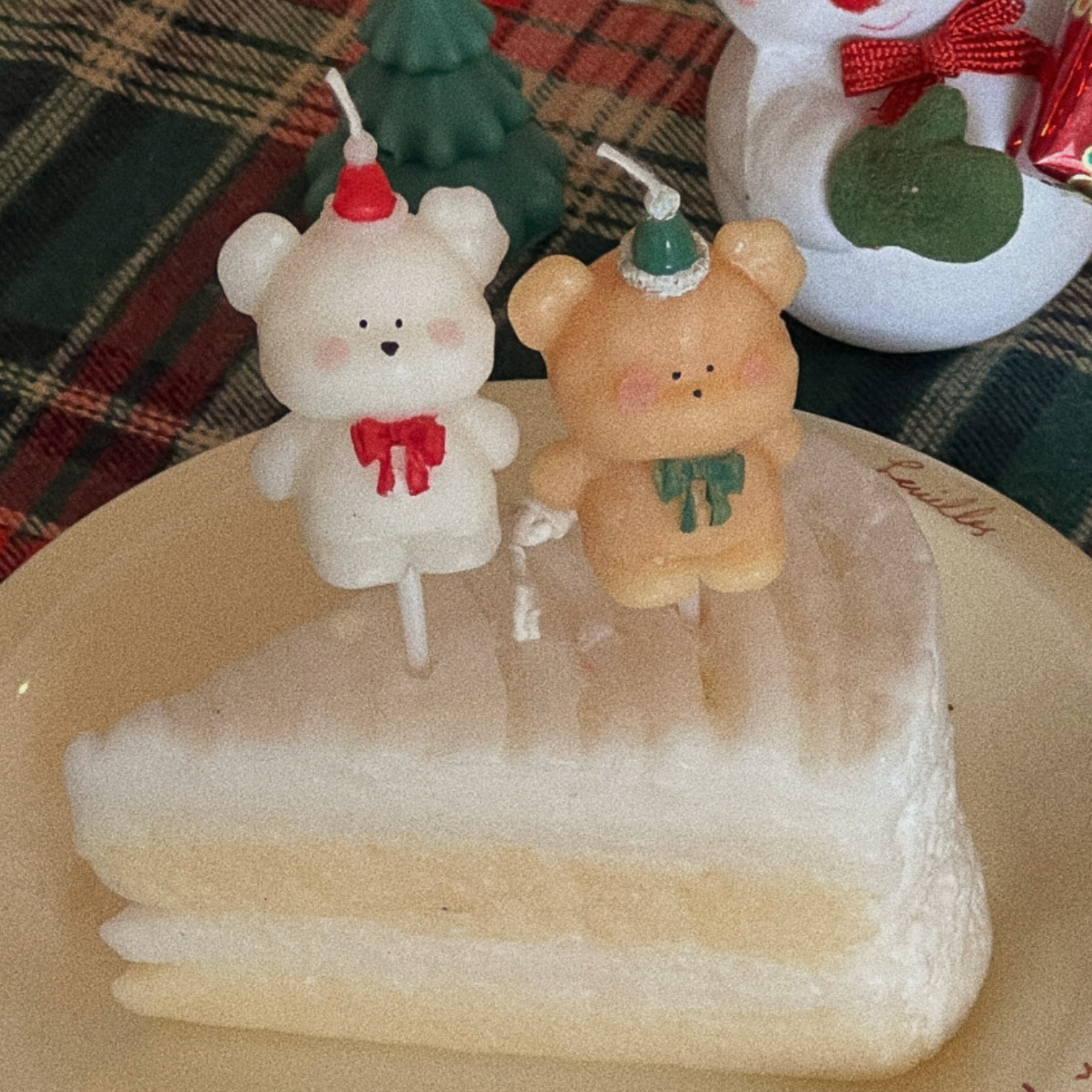 ｜S_Log｜ Christmas Bear Cake Candle