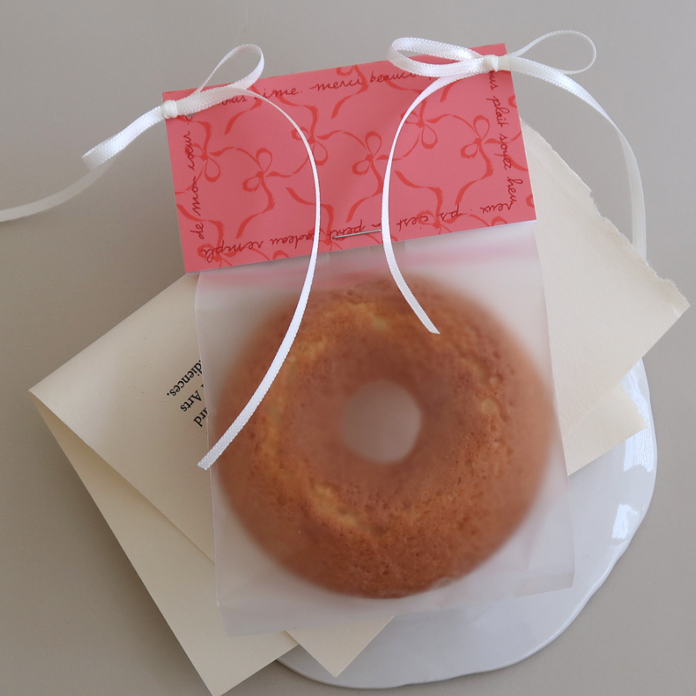 ｜ABIDE｜ Pink Ribbon Header Tag (50ea)