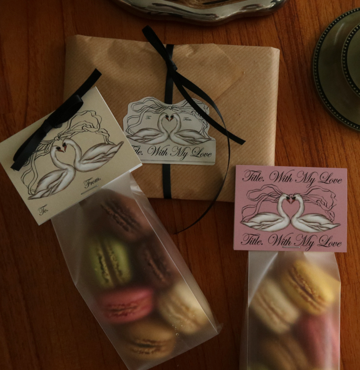 ｜ABIDE｜ Swan Vintage Header Tag (50ea)