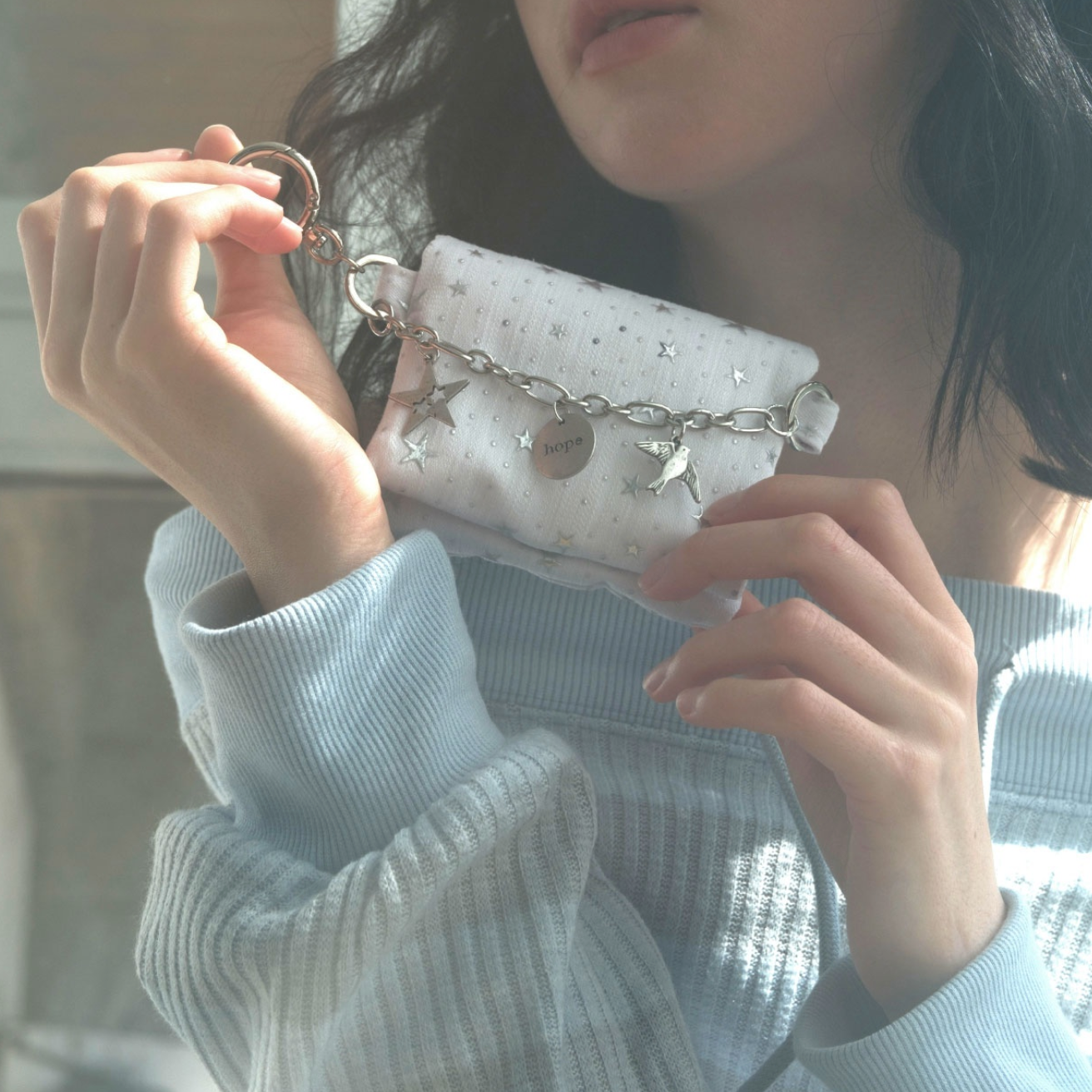 ｜COZING｜ Star Chain Wallet White