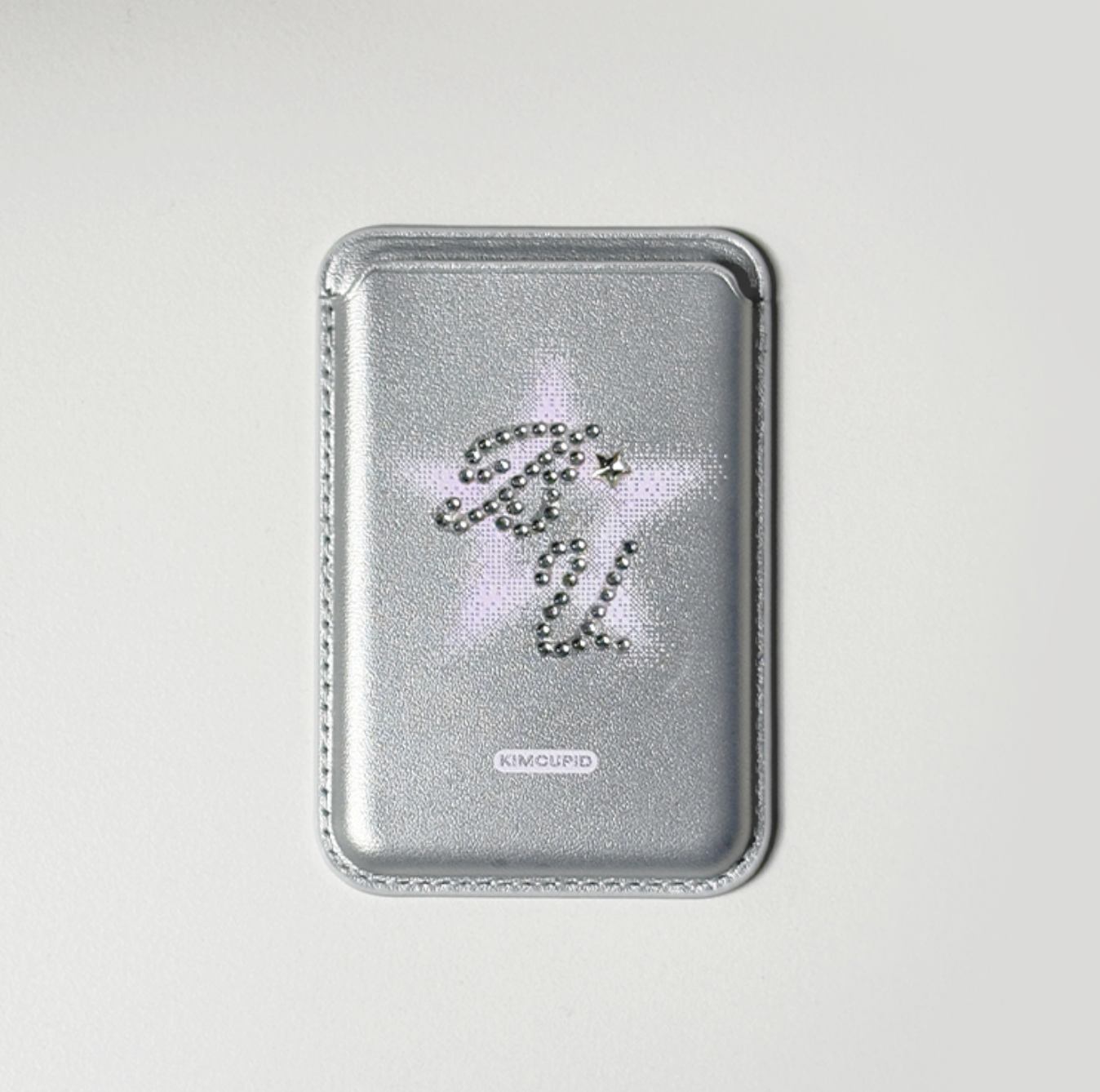 ｜Kim cupid｜ Star Cubic MagSafe Card Holder Silver Pink