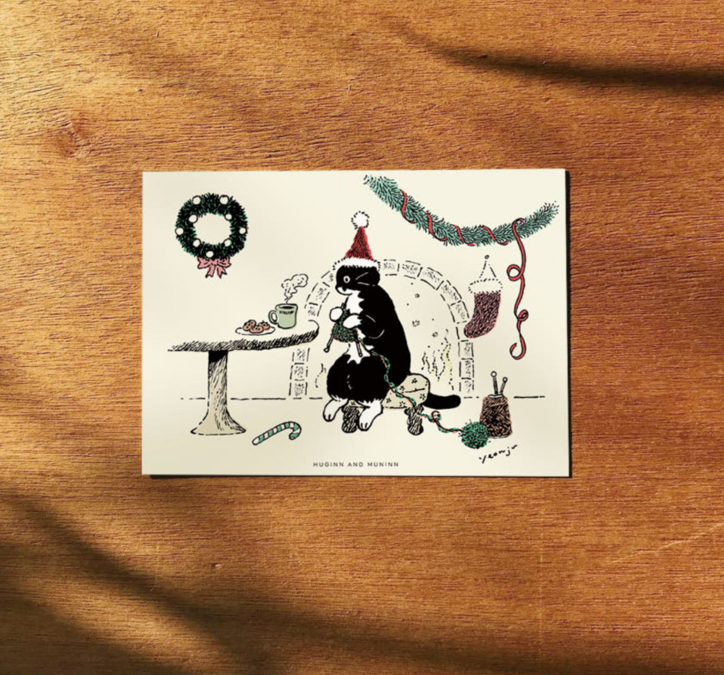 ｜HUGINN AND MUNINN｜ Drawing Card - Knitting Christmas