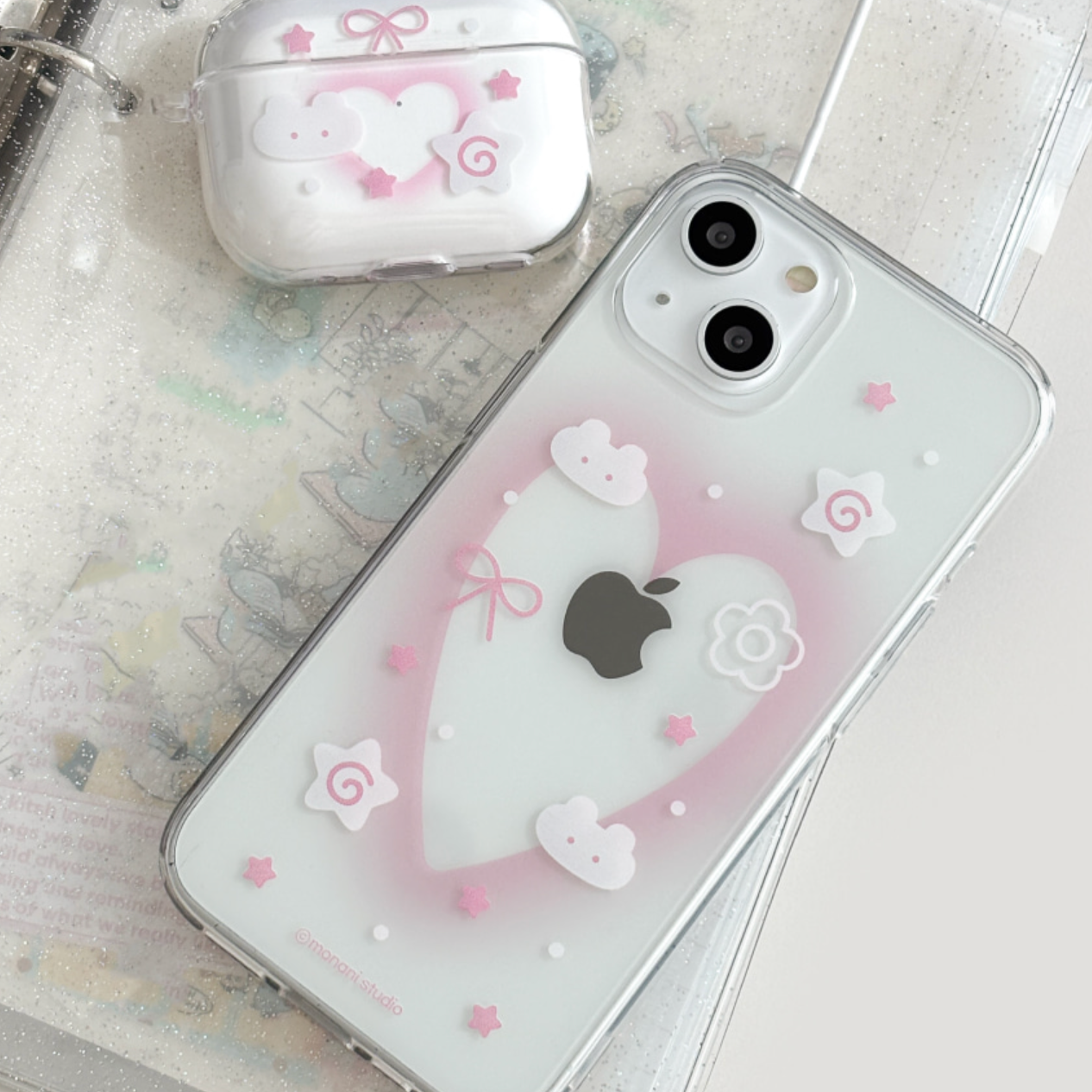 ｜monani studio｜ Rabbit Heart Jelly Hard Case