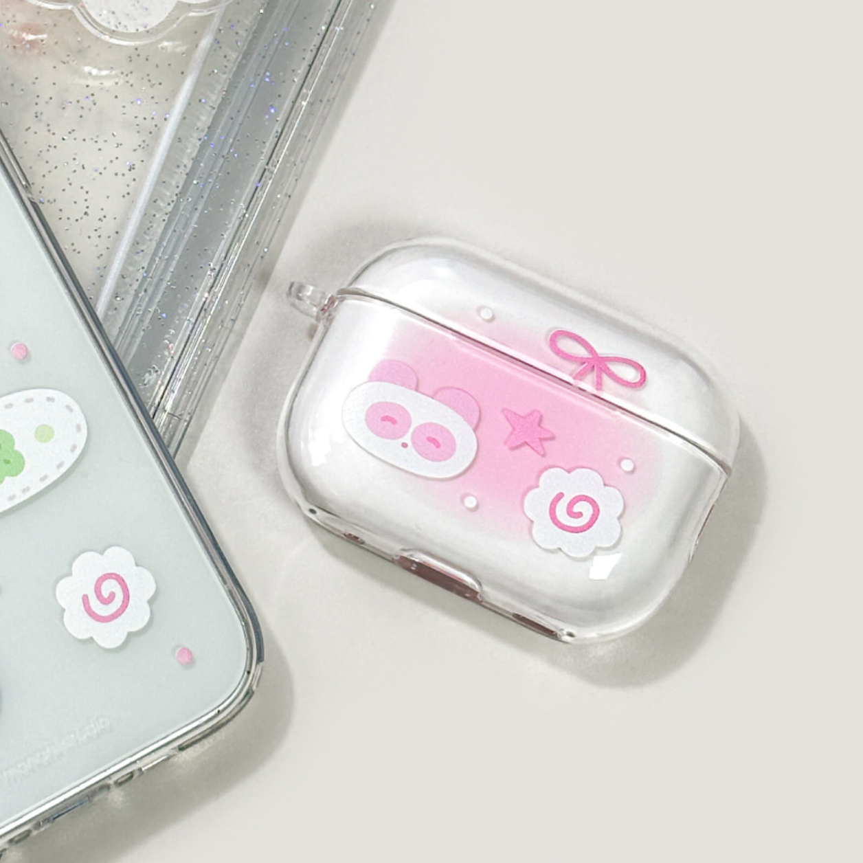 ｜monani studio｜ Panda Star Airpods Case