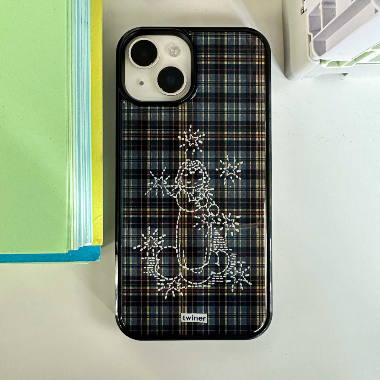 ｜twiner｜ Angel Stitch Check Phone Case