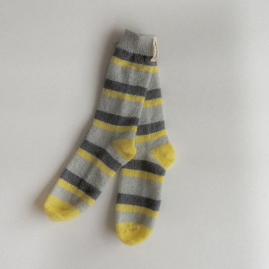 ｜HOTEL PARIS CHILL｜ Retro Striped Socks (Morning Dew)