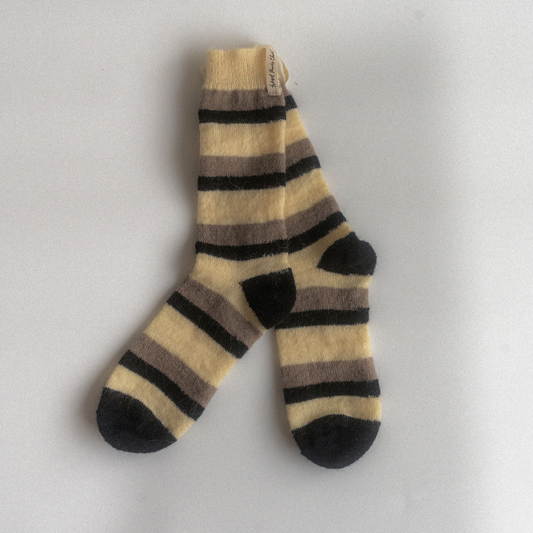 ｜HOTEL PARIS CHILL｜ Retro Striped Socks (Full Moon)