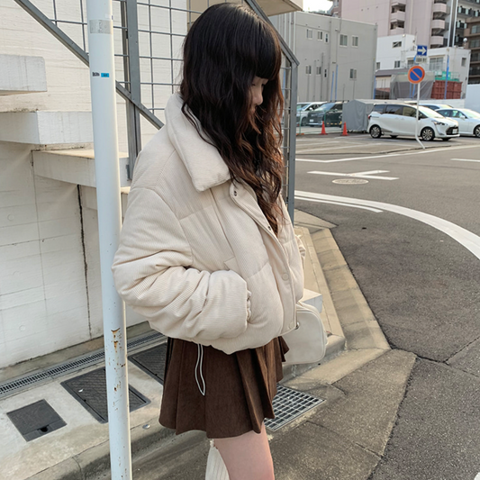 ｜anyonemore｜ Popping Corduroy Short Padding