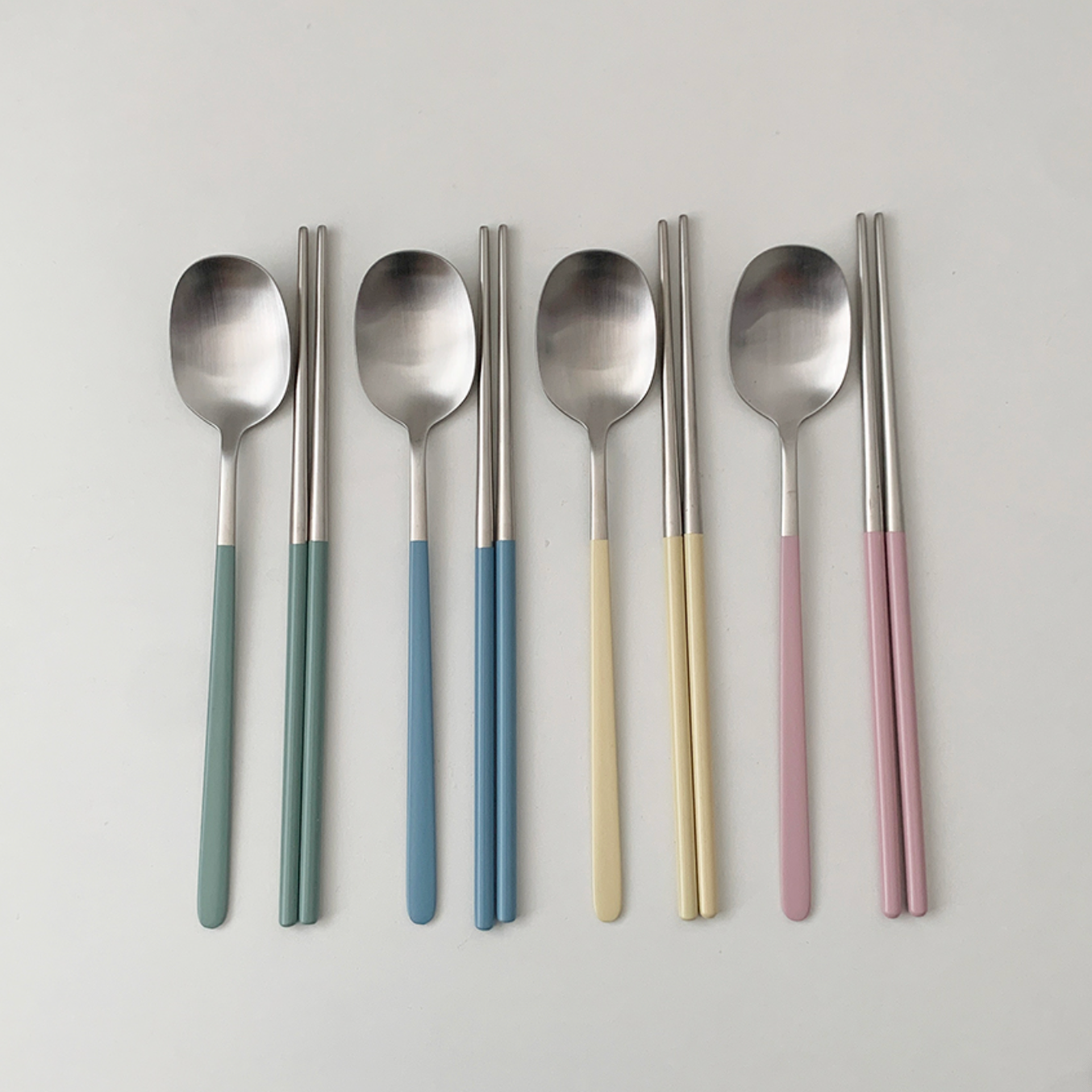 ｜SINON SHOP｜ Basic Pastel Stainless Steel Cutlery Set (4colour)