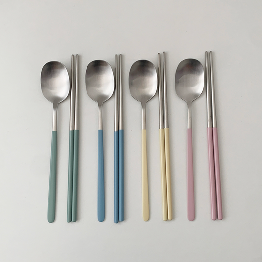 ｜SINON SHOP｜ Basic Pastel Stainless Steel Cutlery Set (4colour)