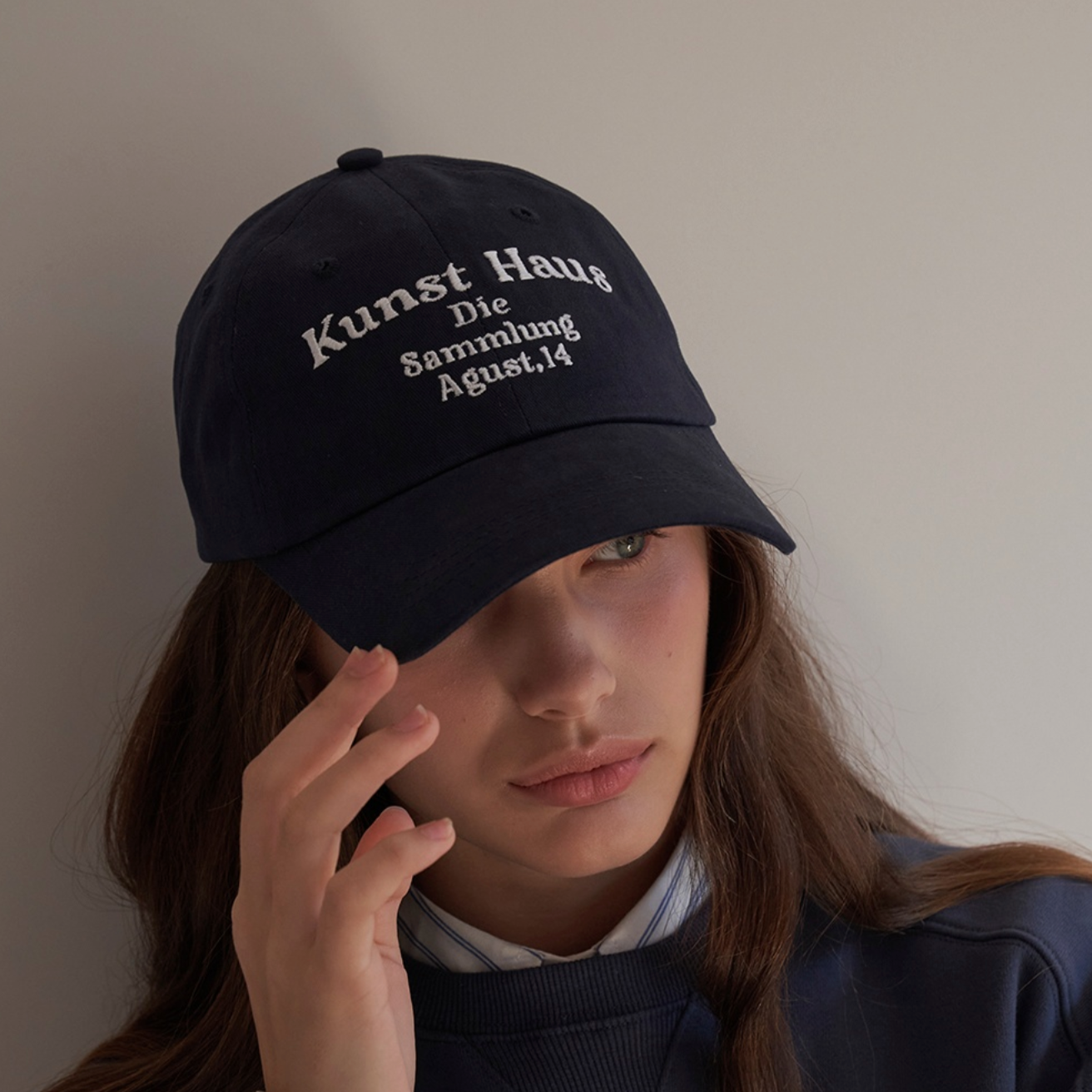 ｜DUMARO｜ Kunst Haus Cotton Ball Cap / Navy