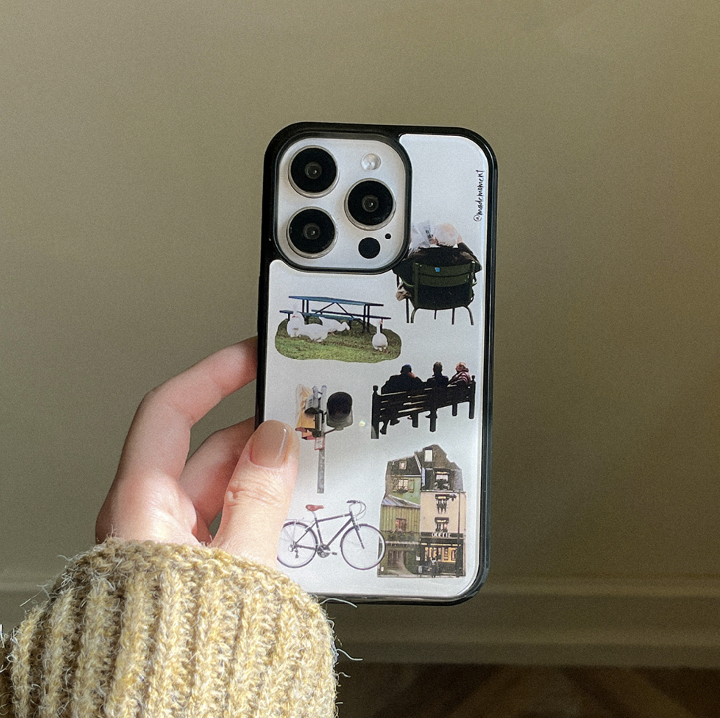 ｜Mademoment｜ Village Walk Collage Epoxy Bumper Case