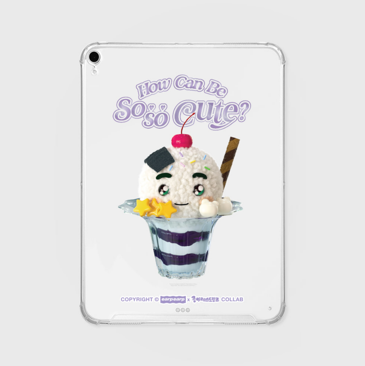 ｜earp earp｜ 파르페 주먹밥쿵야 Ipad Clear Hard Case