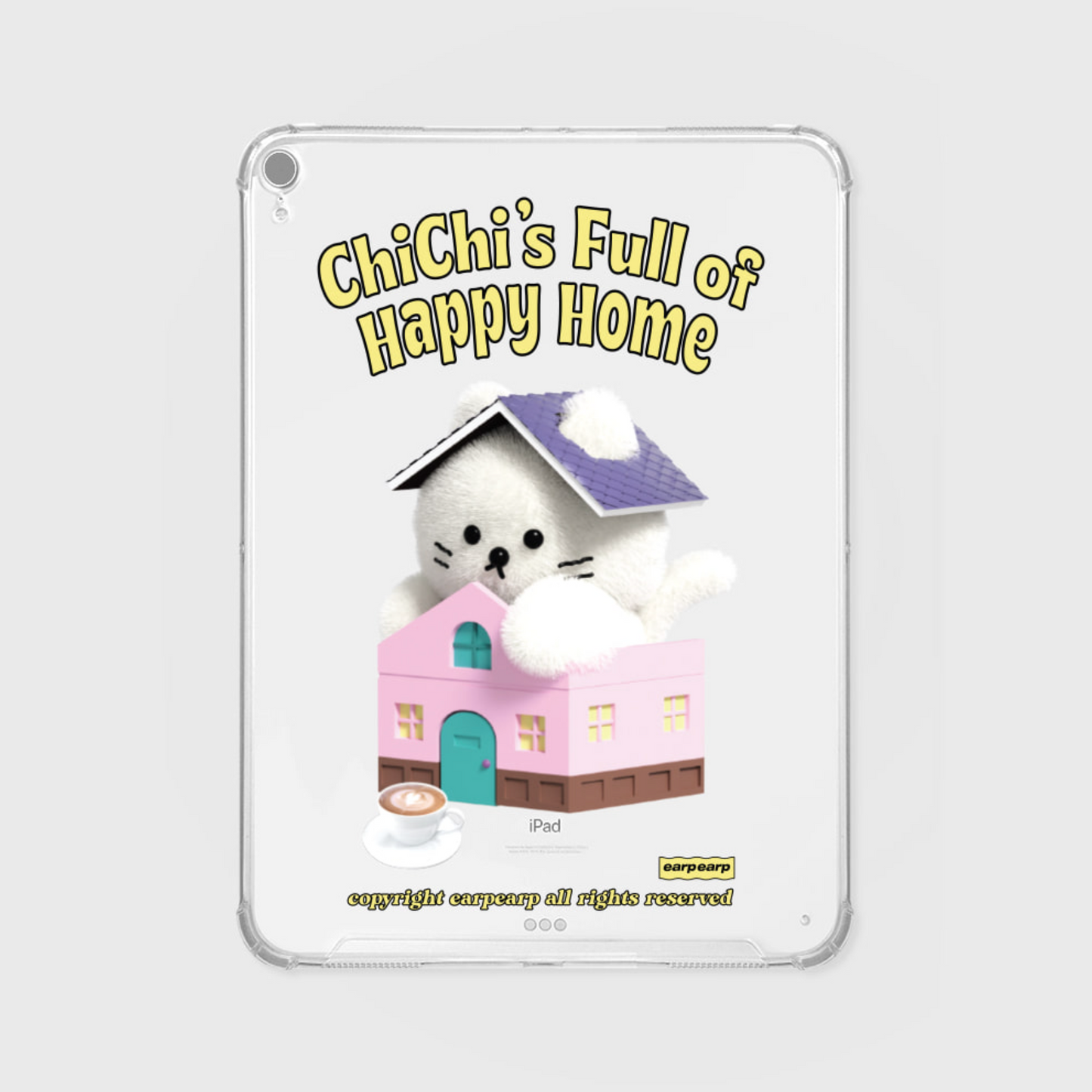 ｜earp earp｜ 해피 홈 치치 Ipad Clear Hard Case