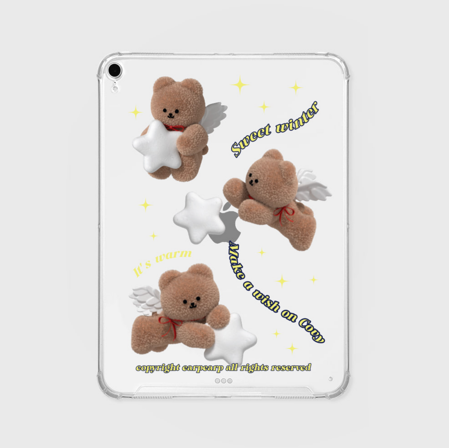 ｜earp earp｜ 스타 엔젤 코비 Ipad Clear Hard Case