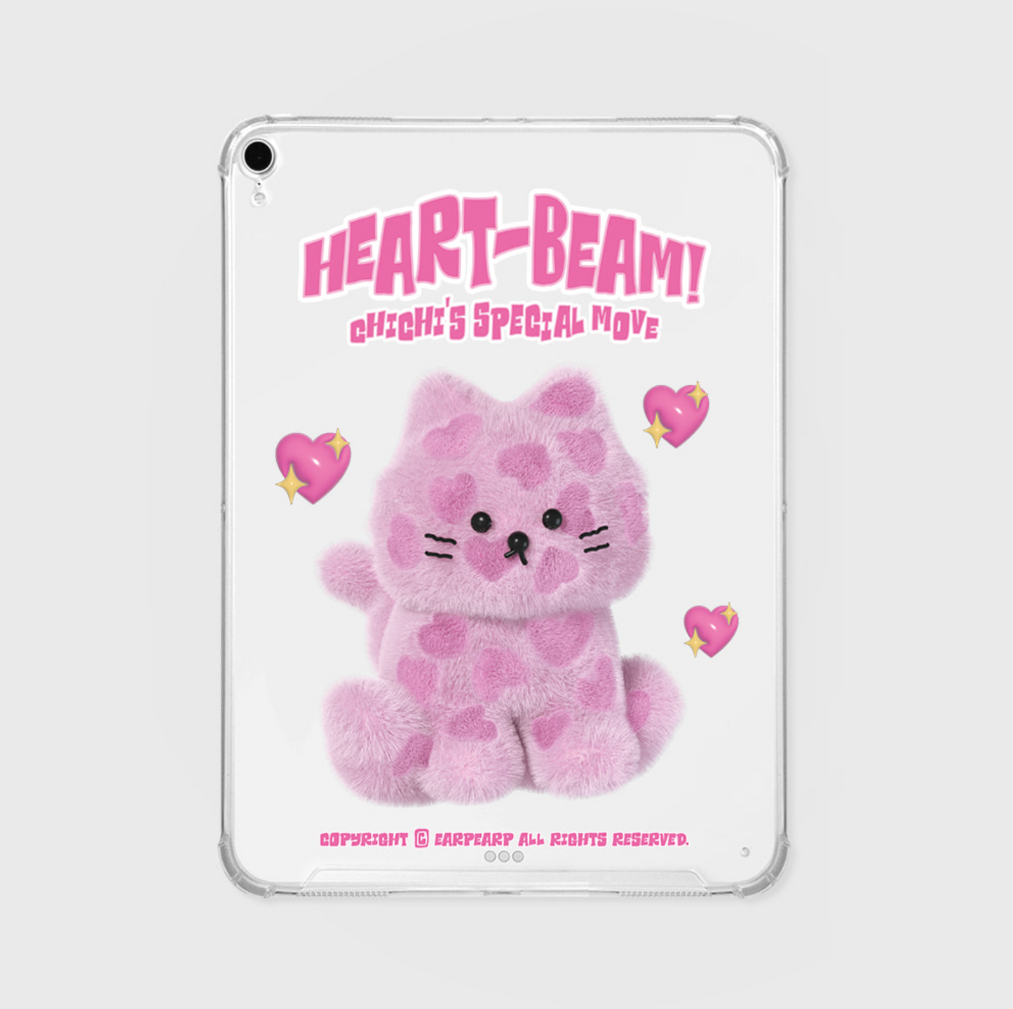 ｜earp earp｜ HEART BEAM CHICHI Ipad Clear Hard Case