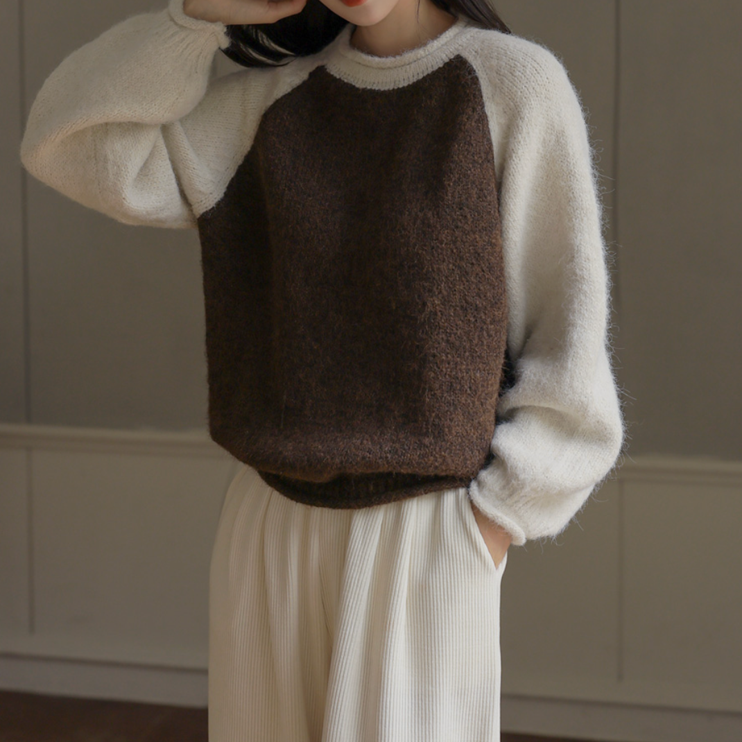 ｜FRENCHCHIC｜ Color Raglan Wool Knitwear