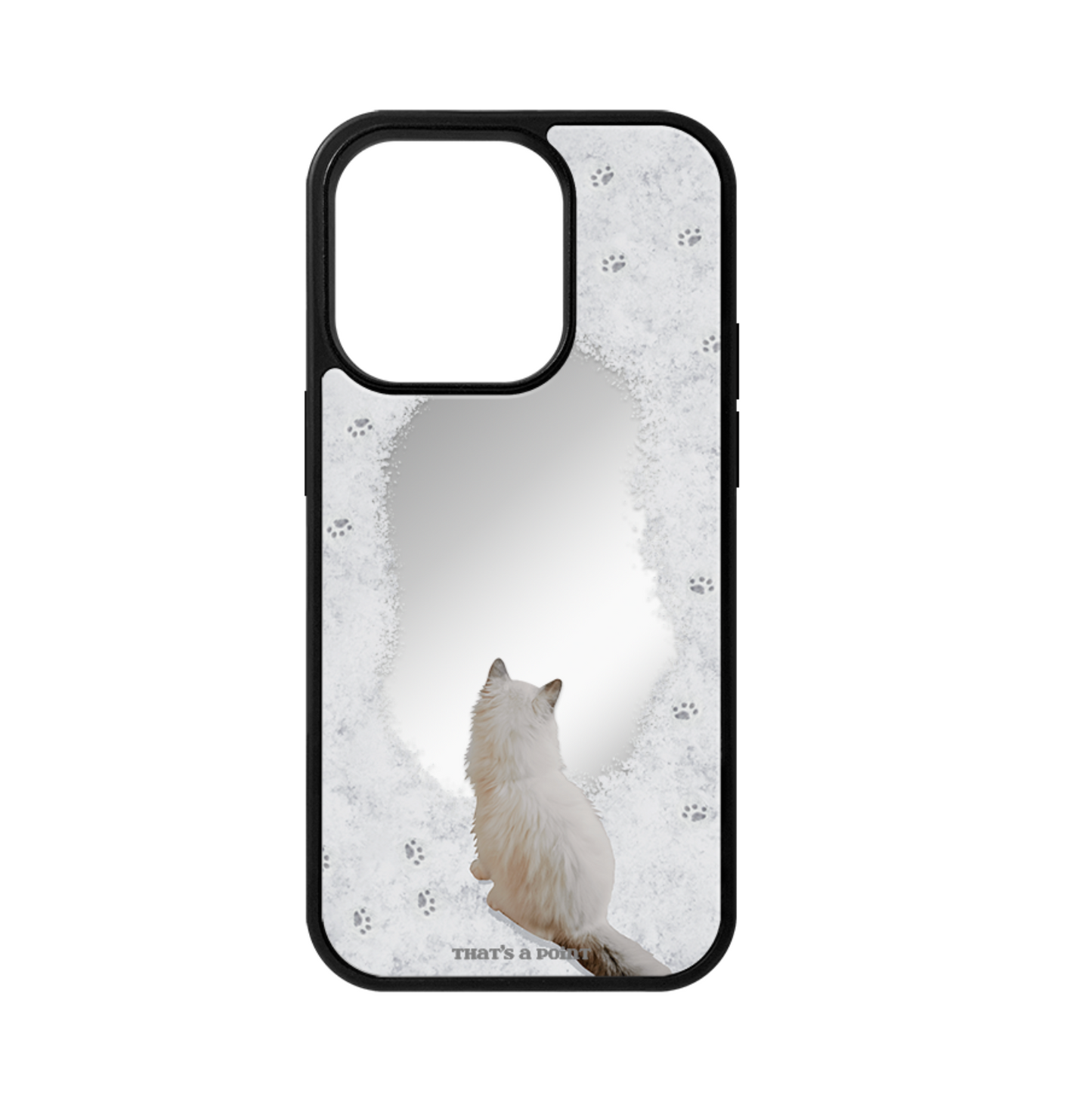 ｜That's a point｜ Cat's Winter Mirror Case (MagSafe)