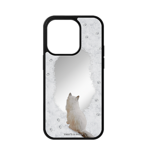 ｜That's a point｜ Cat's Winter Mirror Case (MagSafe)