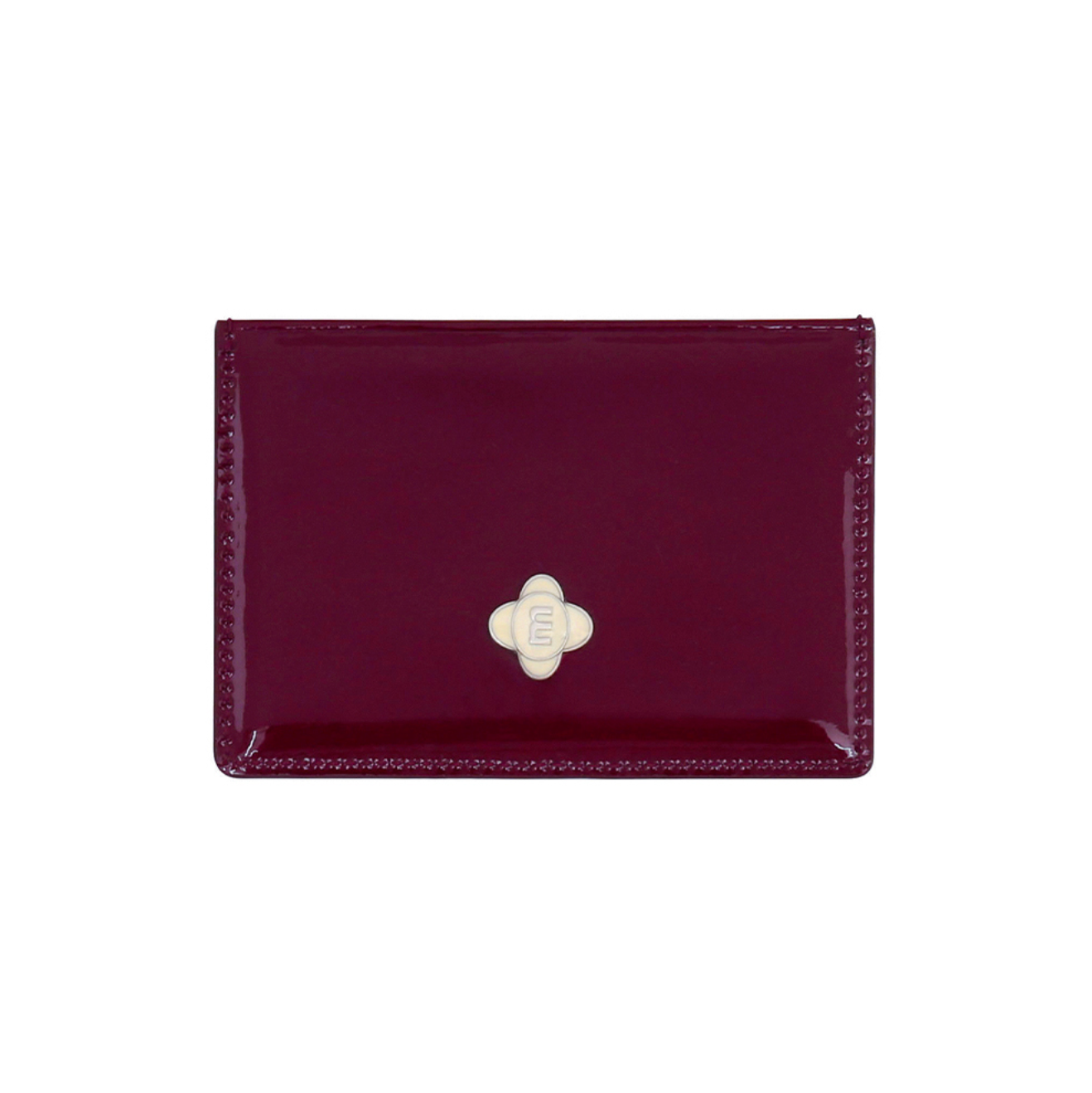 ｜minitmute｜ Daisy Card Slot (Patent Wine)
