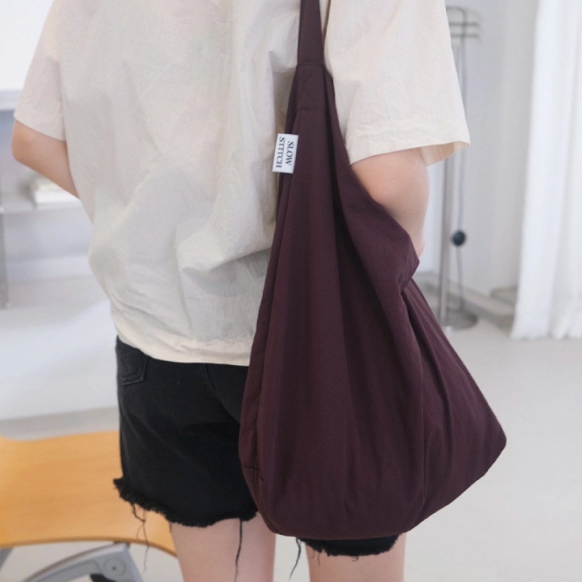 ｜SLOWSTITCH｜ Lucky Daily Bag (Burgundy)