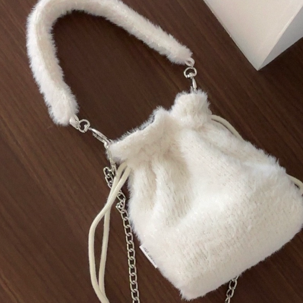 ｜NOT THINK｜ White Pouch Bag