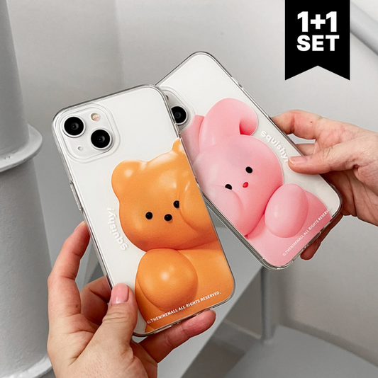｜THENINEMALL｜ Squishy Couple Clear Case