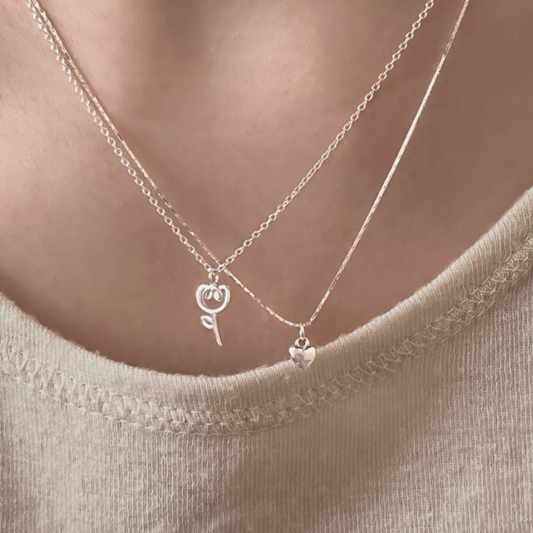 ｜aube n berry｜ Rose Layered Pendant Necklace