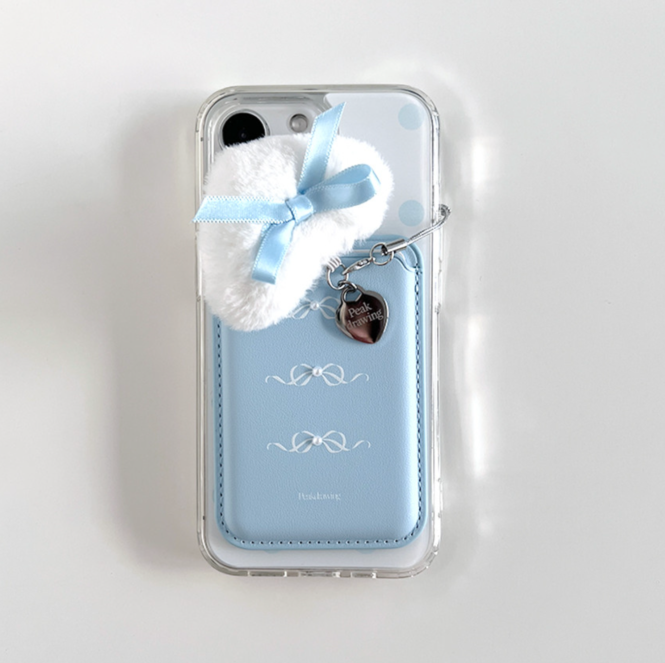 ｜Peakdrawing｜ Sora Mood Ribbon Card Slot Magsafe Case Set