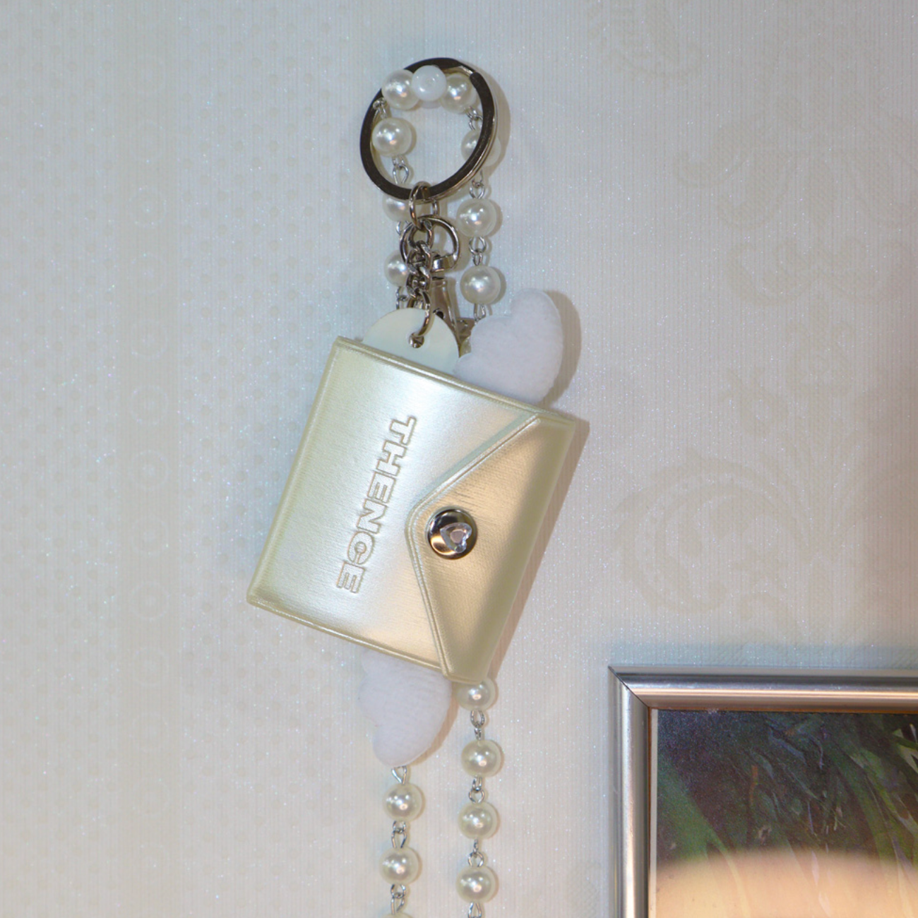 ｜THENCE｜ Shimmer Mini Album Key Holder Cream
