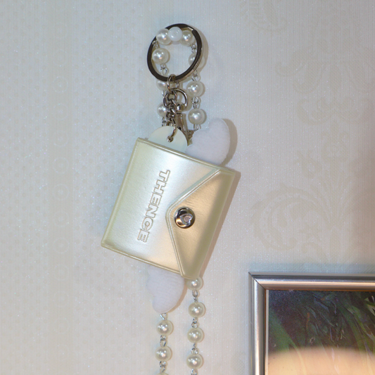 ｜THENCE｜ Shimmer Mini Album Key Holder Cream
