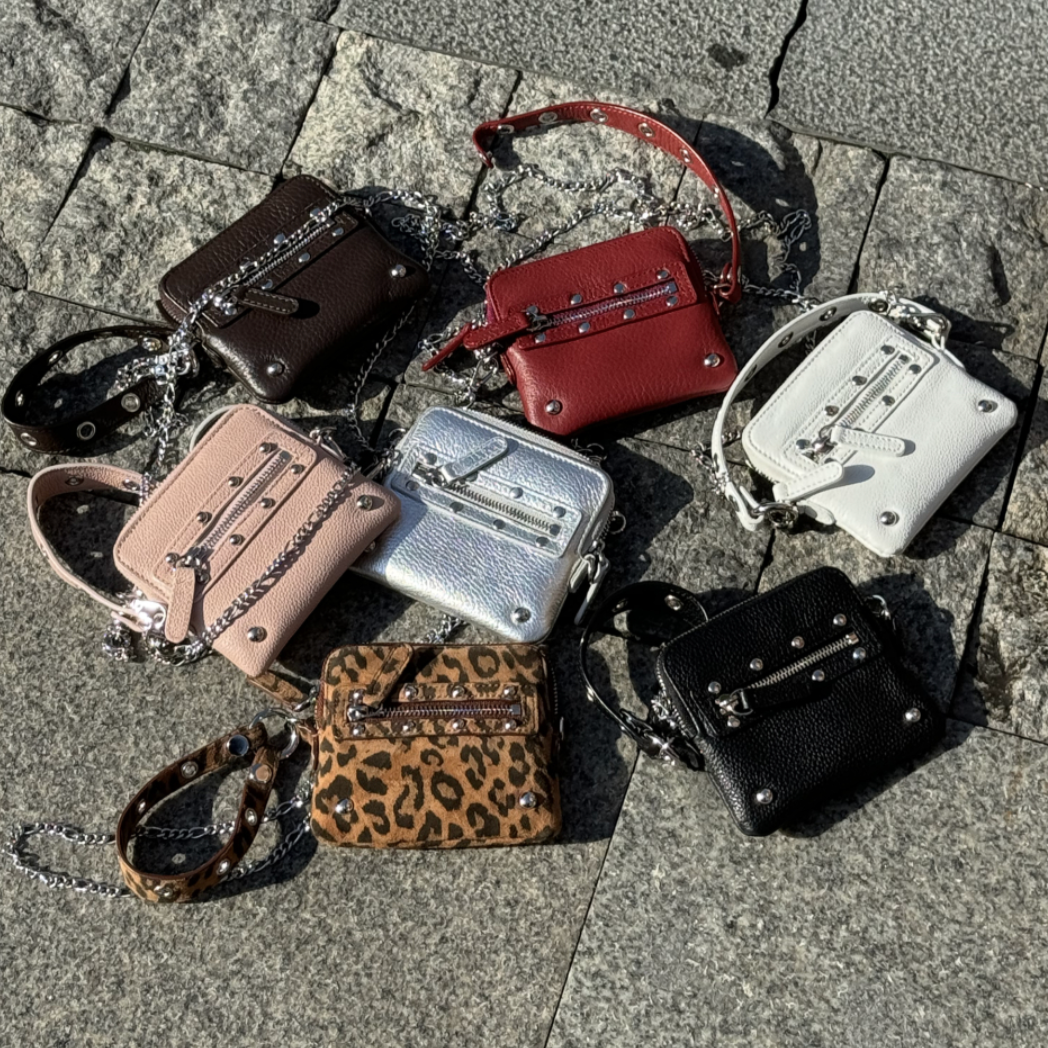 ｜DEINET｜ DEINET STUD CROSS CHAIN WALLET