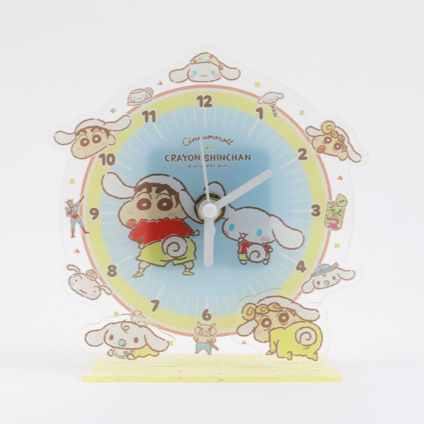 ｜CRAYON SHINCHAN 蠟筆小新｜ Cinnamoroll Acrylic Clock